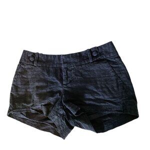Banana Republic Shorts Womens Size 0 Short Mini Booty Embroidered Black Cotton
